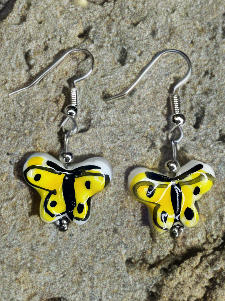 Ceramic Butterfly Earrings