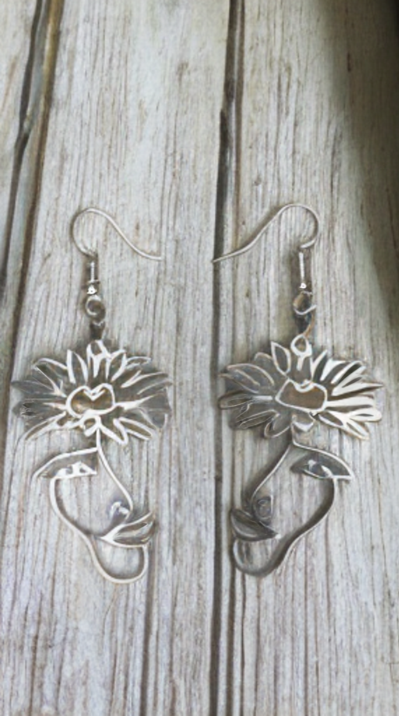 Floral Face Earrings