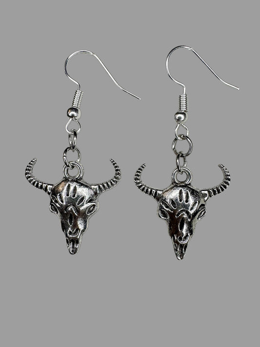 Bull Skull Earrings