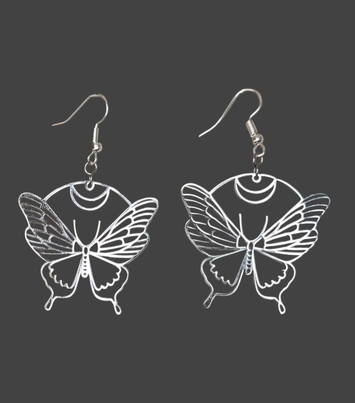 Butterfly Crescent Earrings