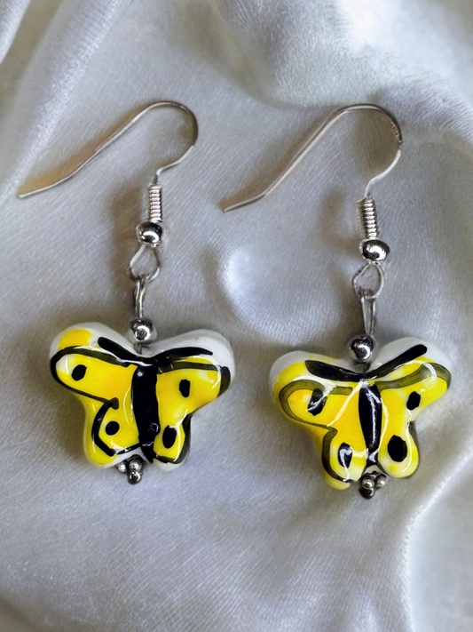 Ceramic Butterfly Earrings