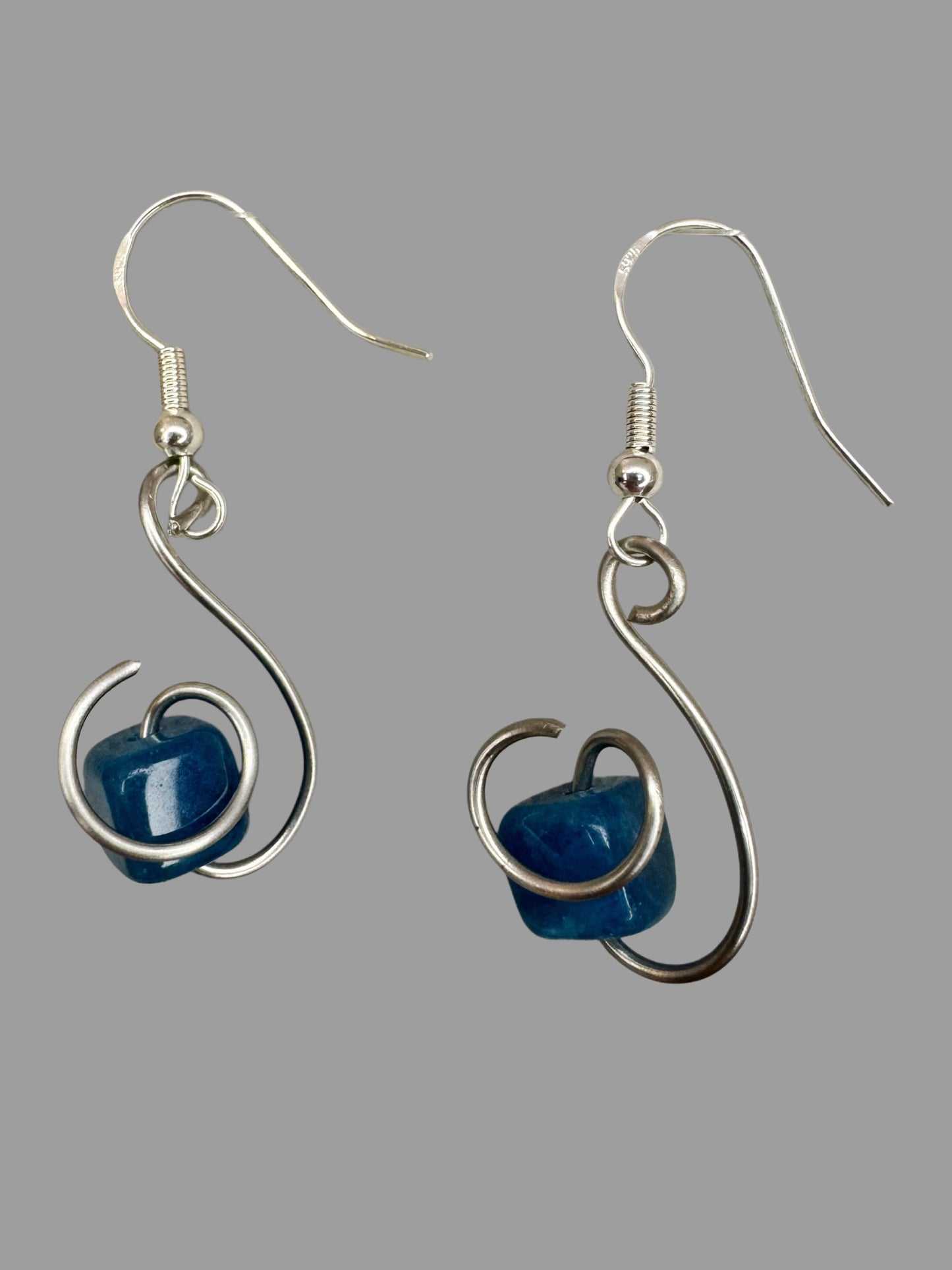 Ocean Swirl Apatite Earrings